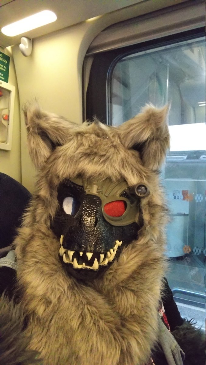 atomicfallout67's tweet image. On the way to somewhere fun

 #furry #furrypride #furrytrash #furryuk #fursuiter #furryfandom #atomicfallout67 #dinomaskfurry #cyberwolf #cyberpunk #anime #cosplay #cosplayer #ukfurry