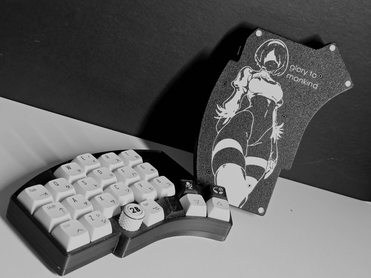 Makaphin's tweet photo. I've been using my A1 combo for all my projects, from keyboard cases, to keychains, to prints of my drawings, to replacement parts, and other little helpful things.  #BambuLetsMakeIt https://t.co/qiAbL8QD1v