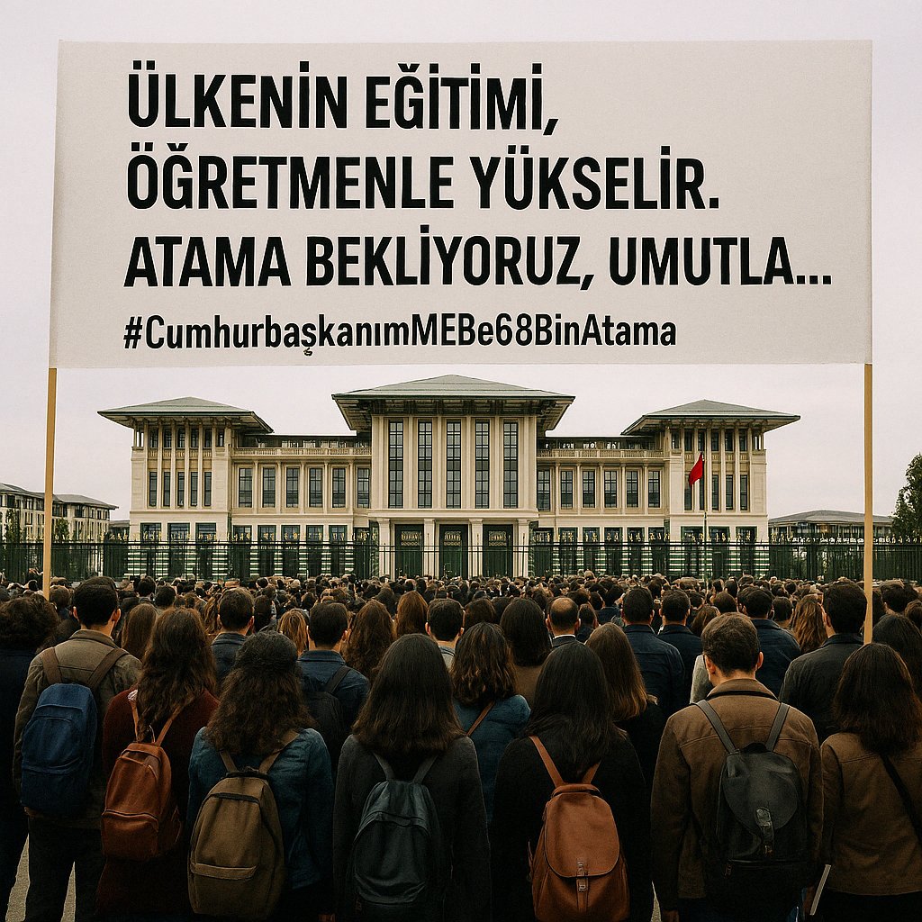 Biz hazırız Cumhurbaşkanım!
Sınıflar bizi, öğrenciler bizleri bekliyor…
Lütfen bu çağrıyı cevapsız bırakmayın.
#CumhurbaşkanımMEBe68BinAtama