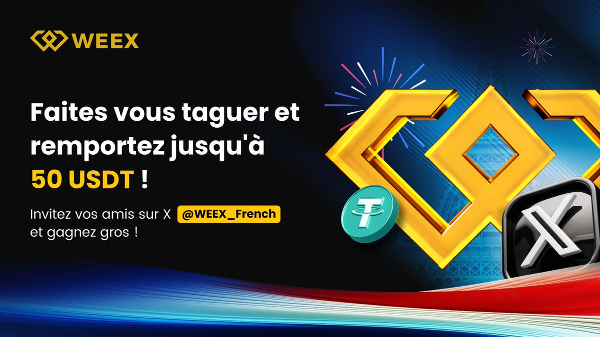 WEEX_French (@weex_french) on Twitter photo ✨ Événement exclusif #WEEX !
Rejoignez-nous sur X 👉 <a href="/WEEX_French/">WEEX_French</a> et gagnez gros ! 🚀
🥳 Invitez vos amis à s’abonner au compte X officiel de #WEEXFrench pour gagnez des récompenses en USDT !🔥
🍓 Comment participer ? ⤵️ ✨ Événement exclusif #WEEX !
Rejoignez-nous sur X 👉 <a href="/WEEX_French/">WEEX_French</a> et gagnez gros ! 🚀
🥳 Invitez vos amis à s’abonner au compte X officiel de #WEEXFrench pour gagnez des récompenses en USDT !🔥
🍓 Comment participer ? ⤵️