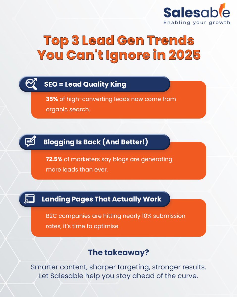 NeoServices's tweet photo. Lead generation is evolving fast and the smartest teams are investing in precision, timing, and content that actually clicks. Salesable makes sure you're not just in the game, but ahead of it.

Visit https://t.co/bMniFPsFR3

#LeadGeneration #SmartSales #DataDriven #SalesSuccess https://t.co/gytUysRVej