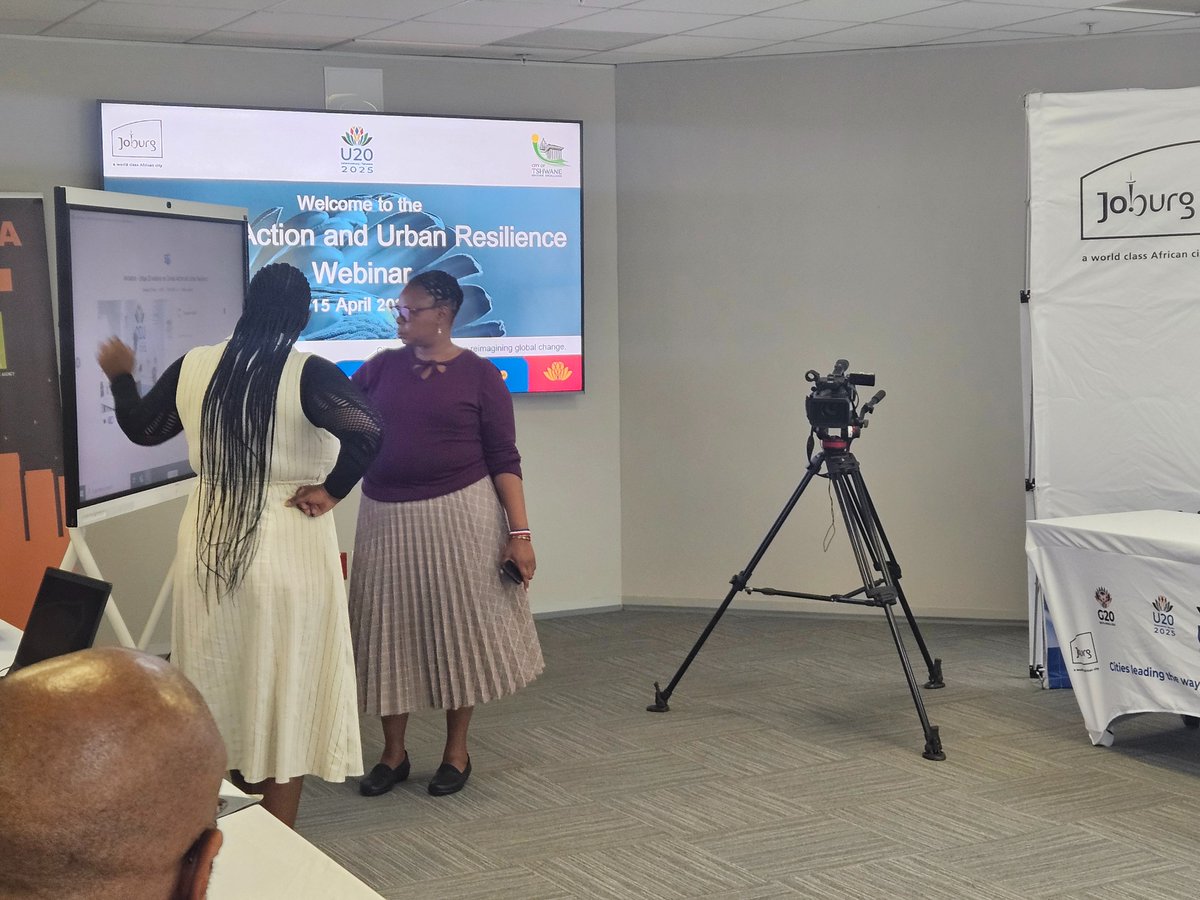 CityTshwane's tweet photo. #U20SouthAfrica: We are ready to roll! 

Join us as we about to discuss "Climate Action and Urban Resilience." @uclg_org @TshwaneEconDev @SALGA_Gov @GDCoGTA @c40cities 

https://t.co/EBSIlK7GD0 https://t.co/MQo2Xu1WSn