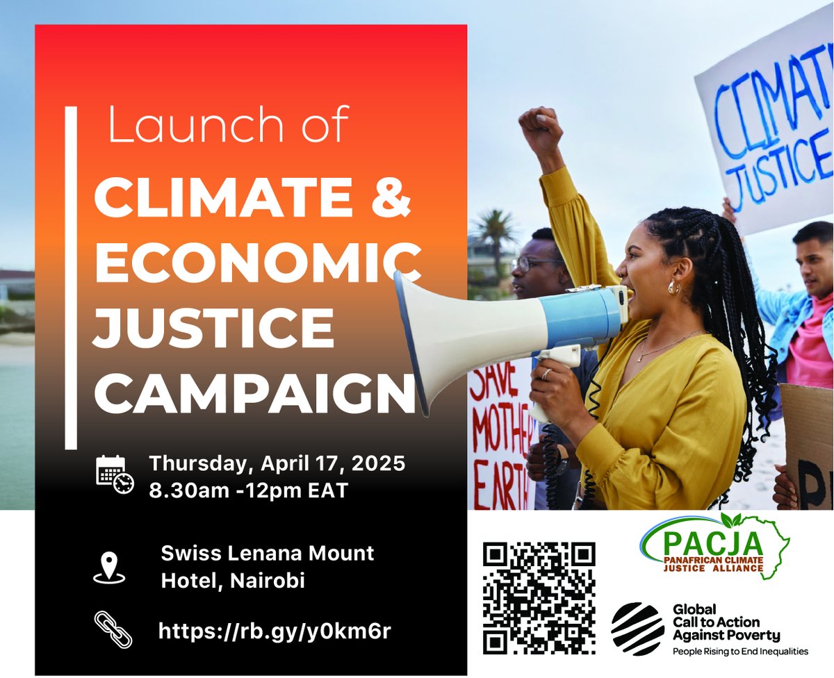 Africa is rising—but it must rise justly. On April 17, 2025, civil society, policymakers, and pan-African thought leaders converge in Nairobi and virtually to launch the Climate and Economic Justice Campaign. #EJCampaign 

At the heart of the campaign is a bold vision: a
