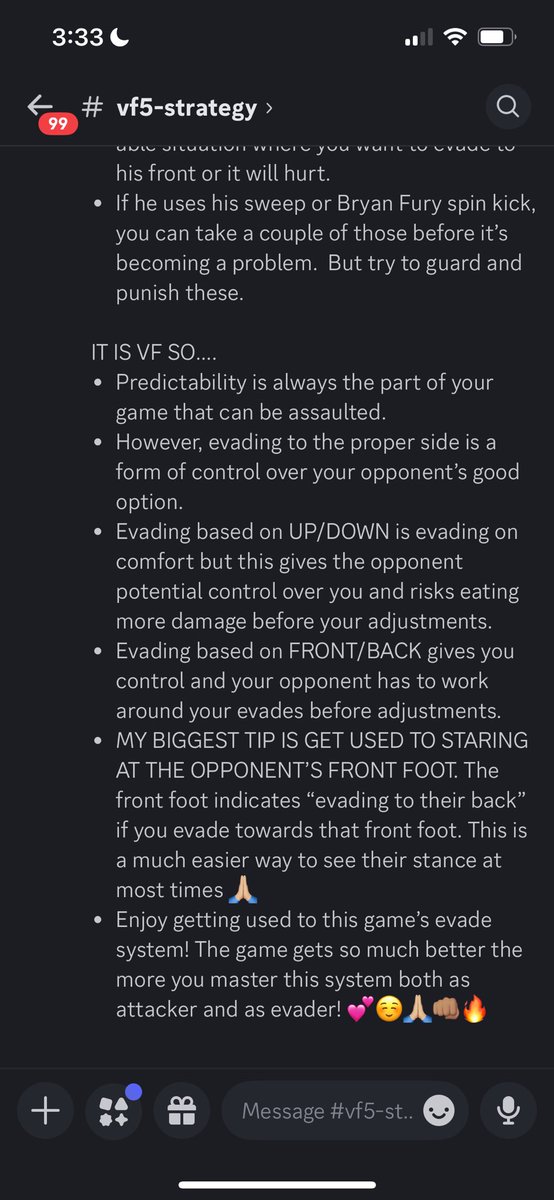 Chanchai_VF's tweet image. A fun SIDESTEP DIRECTION MINI-GUIDE for #VF5REVO that I wrote on the fly in the @vfdiscord 🙏🏼💕

This introduces developing players to the power of evading in the correct direction, why, and the idea of influencing the fight with it instead of being manipulated by your comfort 🙏🏼