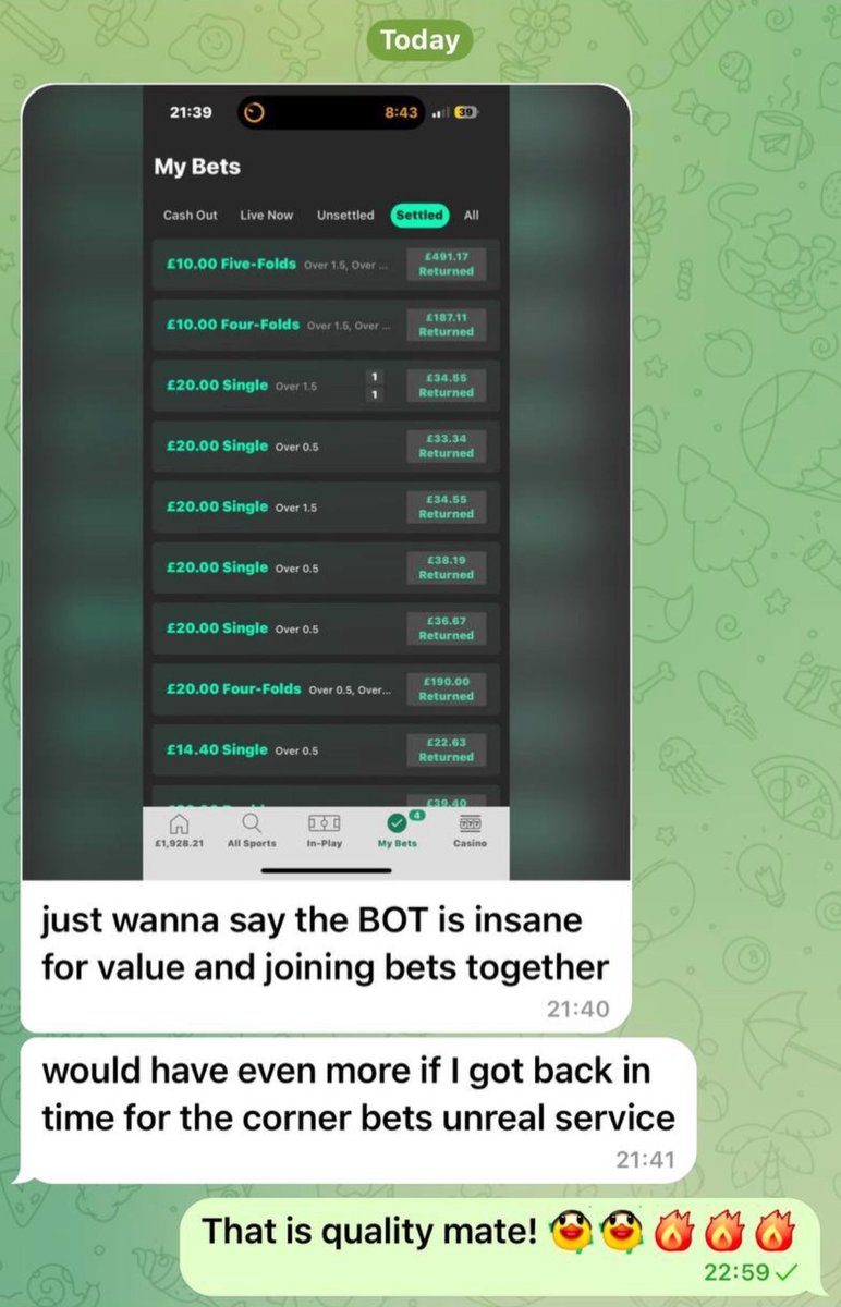 Wanting to get that edge over the bookies? Look no further…. Average 70-80% strike rate! 🤯🤯

It has its eye on over 2000 leagues worldwide to find you the best chances! With many different market alerts there will always be something you like! 

Let StatBot do the hard work