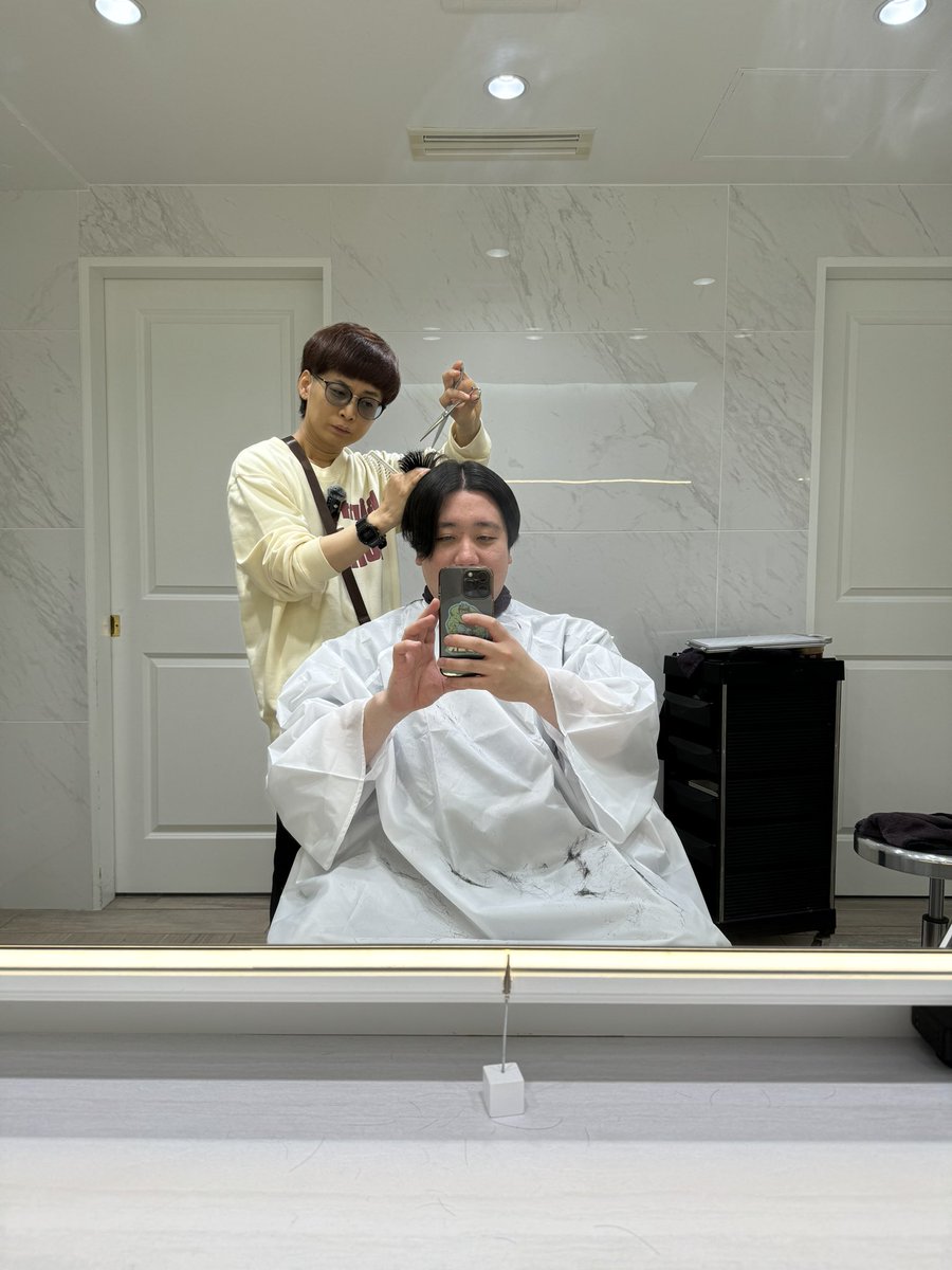 B Birthdayに
K 髪を切ってもらった
B バイクさんに