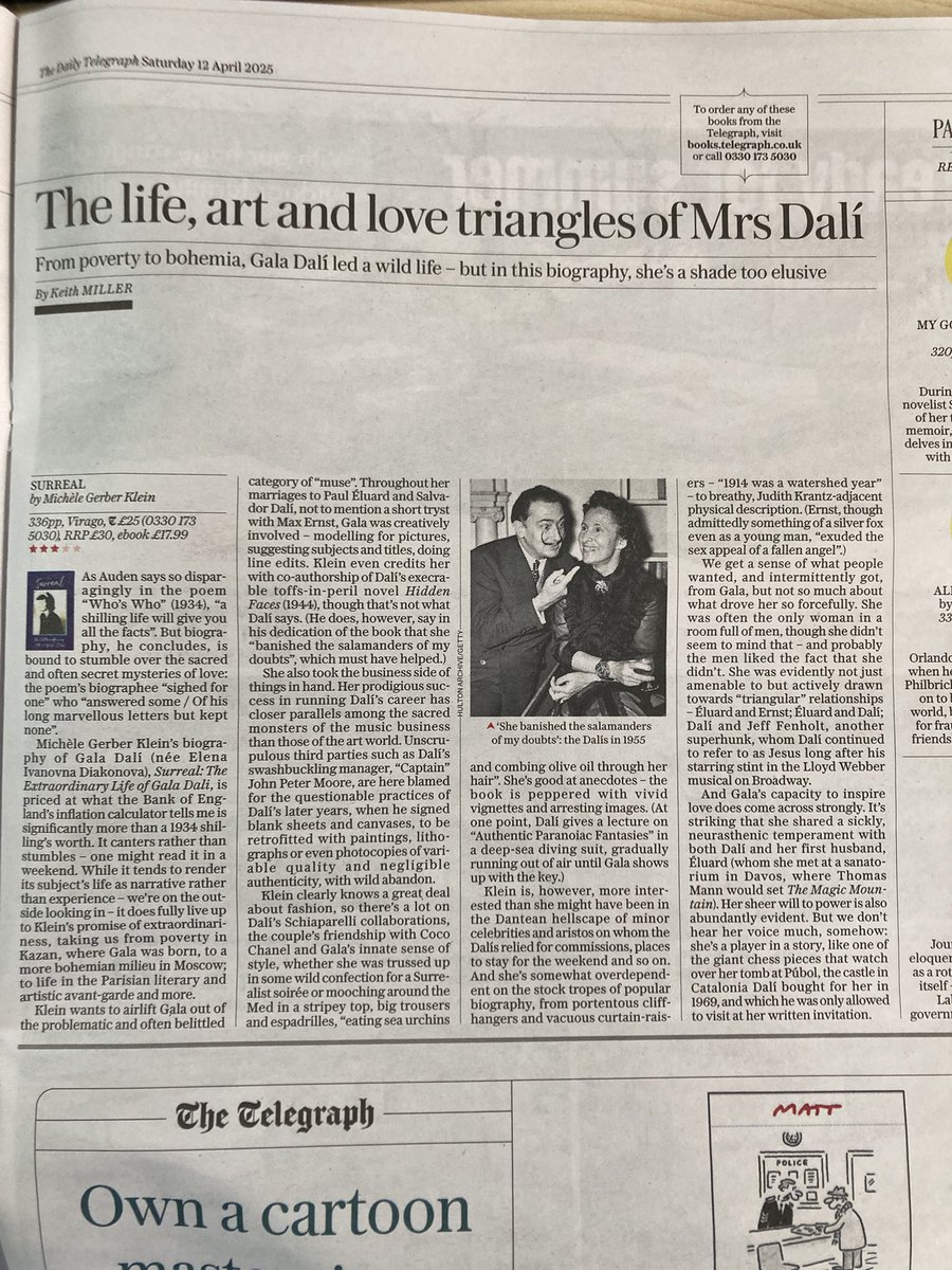 Keith Miller (@funesdamemorius) on Twitter photo I dipped a toe into the wonderful world of <a href="/TelegraphBooks/">Telegraph Books</a> at the weekend, completing a never to be repeated Dalí double after doing his nov for <a href="/TheTLS/">The TLS</a> a while back I dipped a toe into the wonderful world of <a href="/TelegraphBooks/">Telegraph Books</a> at the weekend, completing a never to be repeated Dalí double after doing his nov for <a href="/TheTLS/">The TLS</a> a while back