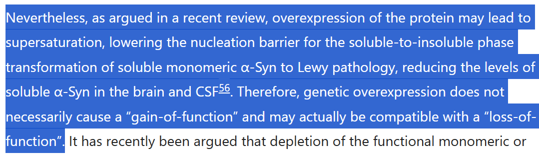 Happy that this message is finally getting across, that protein overexpression can also lead to loss of function in neurodegenerative amyloid pathologies nature.com/articles/s4153…