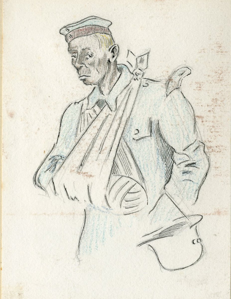 HorsePowerMus's tweet image. Today is #WorldArtsDay2025
Here are a selection of sketches from R.A.L Hartman's time at the Western Front with the 11th Hussars! Hartman would go on to become a member of the Royal Academy of Watercolours, and even display some of his work at the Royal Academy! 🖼️