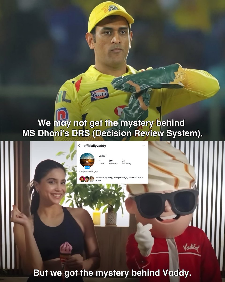 csaitheja's tweet photo. DRS (Dhoni Review System). https://t.co/0VfaH4JEQu