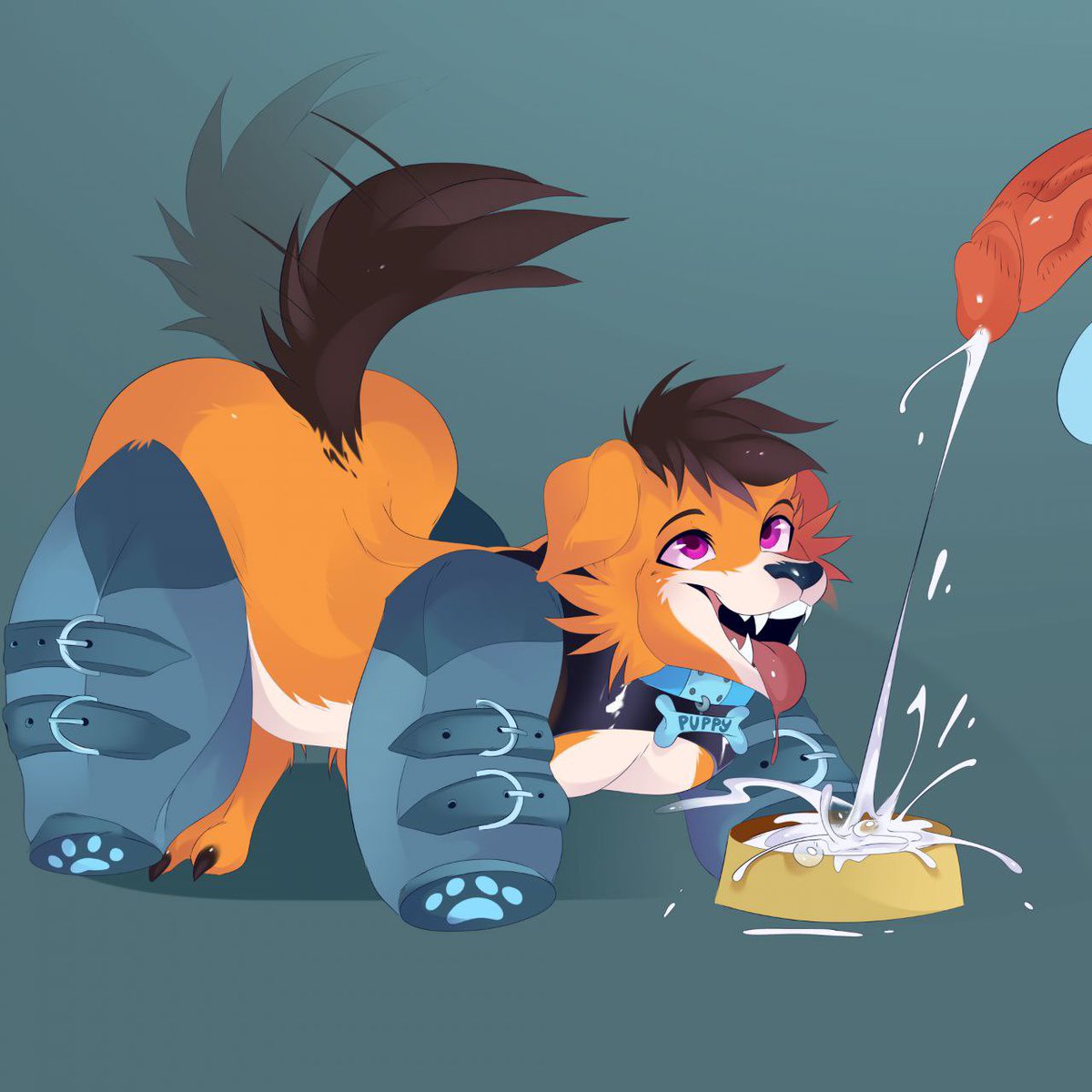 Woof woof bark bark wooof ruff bark 
[Translation]
Go check out Aizenman on FA to snag an amazing piece like this ^^ furaffinity.net/user/aizenman./