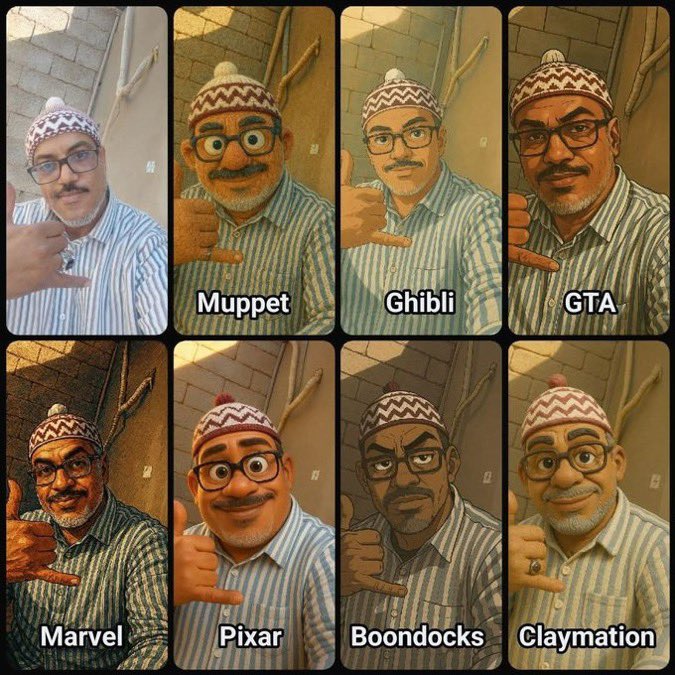 Arab_AI1's tweet photo. أنماط مختلفة لتوليد الصور بـ ChatGPT اسم كل نمط على الصورة 👇
