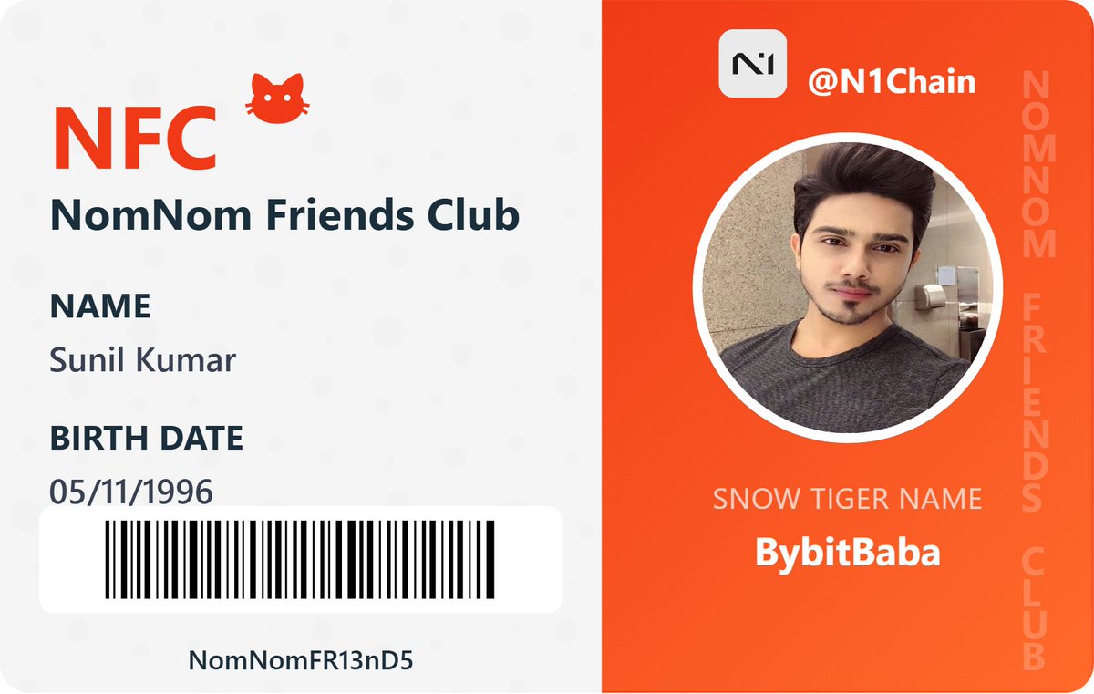 BybitBaba's tweet photo. Just created my NomNom ID on @N1Chai  Super easy process, got my ID card downloaded. Android &amp; PC users, check it out! https://t.co/vkmQEDCadA Join the vibe, @JulesXBT #N1Chain #NomID https://t.co/h0VMce7nd4