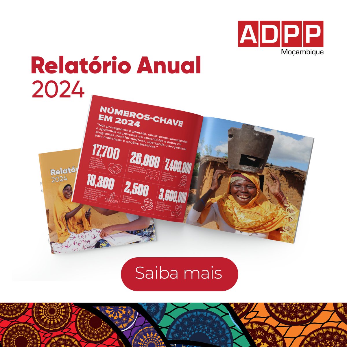 📢 Lançamento do Relatório Anual ADPP 2024 📘

👉 Leia o relatório completo e inspire-se com os resultados alcançados: shorturl.at/3PVc6