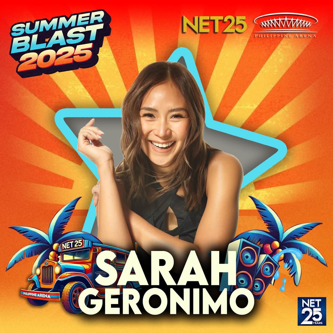 "Tila ako'y nakalutang na sa langit... ngunit nalulunod sa 'yong mga ngiti." 🫶✨

Ganon din 'yung feeling pag live mo nang napanood si <a href="/JustSarahG/">Sarah Geronimo</a> sa isang stage na punong-puno ng energy at feels!

Summer Blast 2025 is your chance to see Popstar Royalty up close!