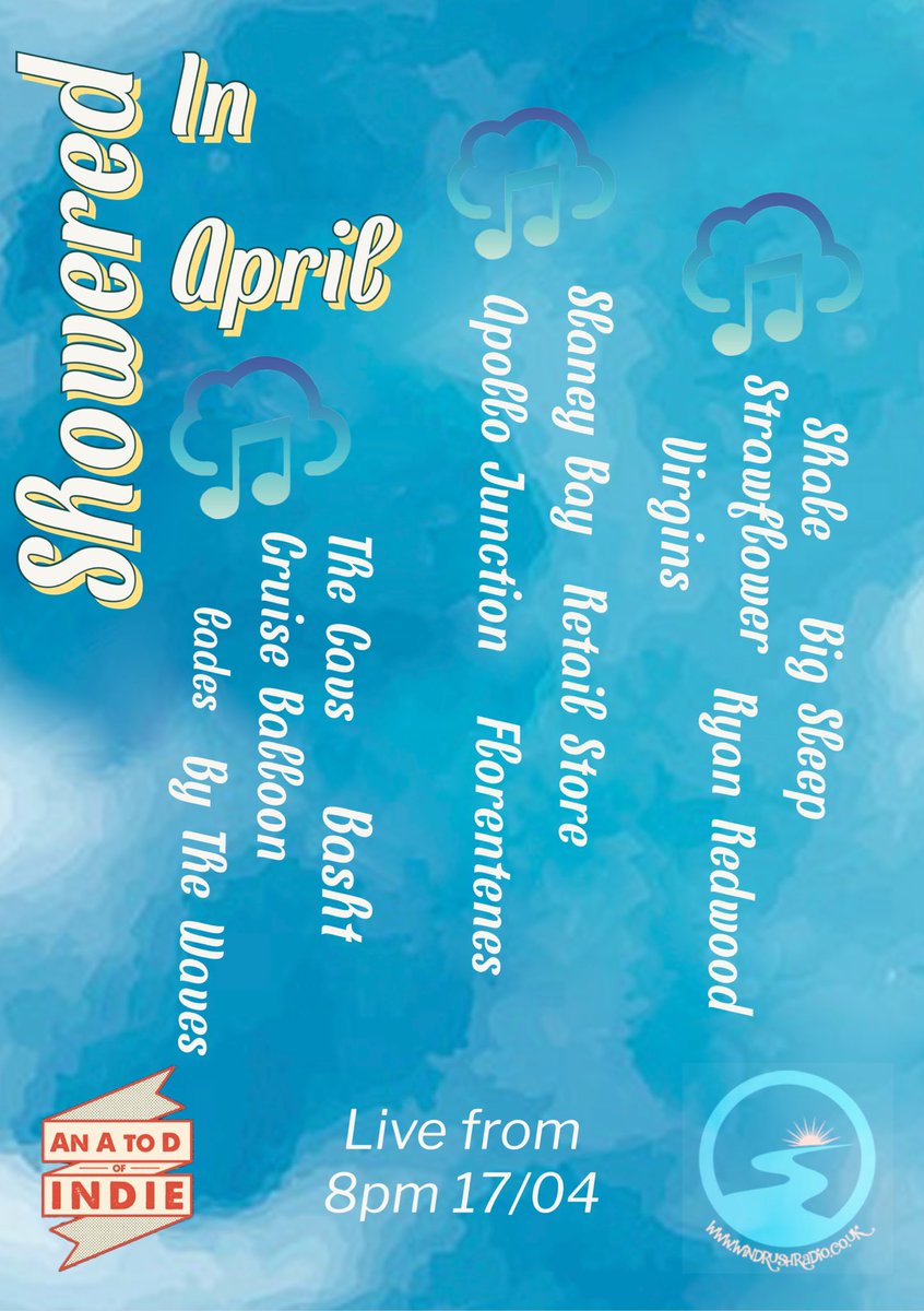 An A to D of Indie (@ady_hanson) on Twitter photo It’s raining tunes on this weeks <a href="/RadioWindrush/">Windrush Radio</a> show
New releases from ⬇️
<a href="/shale_band/">Shale</a> <a href="/bandofvirgins/">Bandofvirgins</a> <a href="/RyanRedwood58/">Ryan Redwood</a> <a href="/ApolloJunction/">Apollo Junction</a> #Strawflower <a href="/Bashtofficial/">Basht.</a> <a href="/EadesMusic/">Eades</a> <a href="/CavsBand/">The Cavs</a> <a href="/slaneybay/">Slaney Bay</a> <a href="/bigsleepmusic/">Big Sleep</a> <a href="/CruiseBalloon/">Cruise Balloon</a> <a href="/retailstoreband/">Retail Store</a> <a href="/ByTheWavesBand/">By The Waves</a> <a href="/florentenes/">Florentenes</a>
💜🎶 It’s raining tunes on this weeks <a href="/RadioWindrush/">Windrush Radio</a> show
New releases from ⬇️
<a href="/shale_band/">Shale</a> <a href="/bandofvirgins/">Bandofvirgins</a> <a href="/RyanRedwood58/">Ryan Redwood</a> <a href="/ApolloJunction/">Apollo Junction</a> #Strawflower <a href="/Bashtofficial/">Basht.</a> <a href="/EadesMusic/">Eades</a> <a href="/CavsBand/">The Cavs</a> <a href="/slaneybay/">Slaney Bay</a> <a href="/bigsleepmusic/">Big Sleep</a> <a href="/CruiseBalloon/">Cruise Balloon</a> <a href="/retailstoreband/">Retail Store</a> <a href="/ByTheWavesBand/">By The Waves</a> <a href="/florentenes/">Florentenes</a>
💜🎶