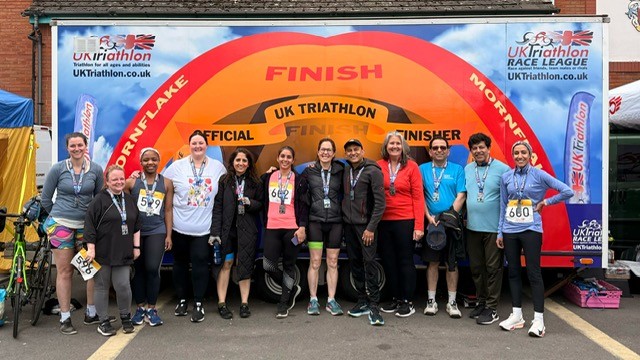 SWBH Charity💙 (@swbhcharity) on Twitter photo A big ‘Well Done’ to the Sandwell & West Birmingham NHS Trust <a href="/SWBHnhs/">SWB NHS Trust</a> Paediatric MDT team–paediatric trainees, consultants, managers, OT, specialist asthma nurses-18 people in total, for raising an incredible £1,835 by completing the Stratford Sprint Triathlon Sunday 13th April. A big ‘Well Done’ to the Sandwell & West Birmingham NHS Trust <a href="/SWBHnhs/">SWB NHS Trust</a> Paediatric MDT team–paediatric trainees, consultants, managers, OT, specialist asthma nurses-18 people in total, for raising an incredible £1,835 by completing the Stratford Sprint Triathlon Sunday 13th April.