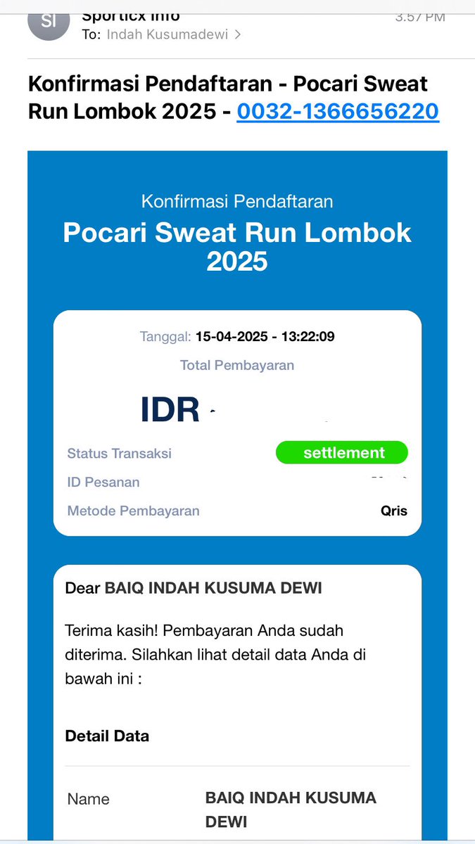 Senangnyaaa se-genk dapet tiket, bisa lari bareng di sirkuitttt 🥳