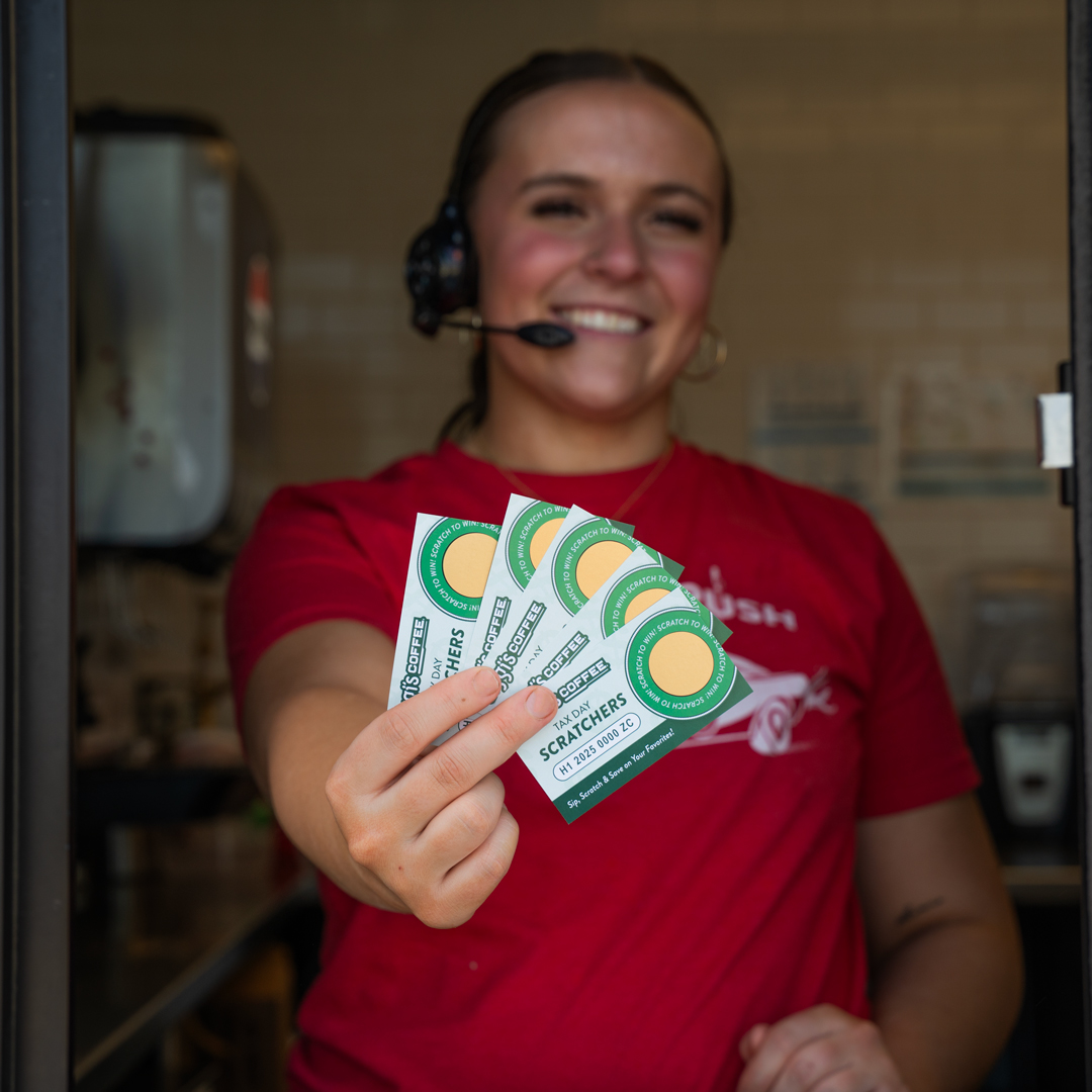 Official Notice: Your Ziggi’s return is now available! ✅

Today only, receive a Tax Day Scratcher with your purchase and reveal a surprise offer to use on your next Ziggi’s run;  while supplies last! 🤩