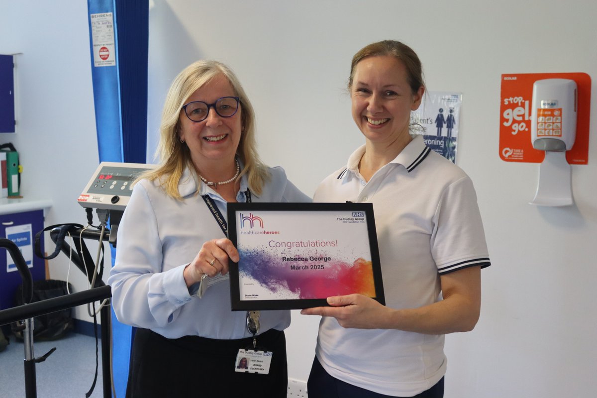 Congratulations to our latest individual healthcare hero award winner Rebecca George 👏

The person who nominated Rebecca said "After being wheelchair-bound for over 10 years, I am now able to take steps with minimal support.  She has never given up on me!" ❤️