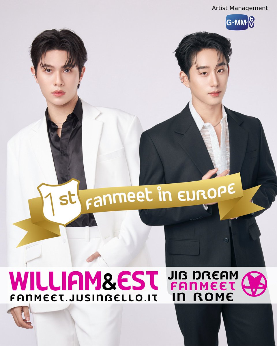 JusInBelloCon's tweet photo. Here we are again bringing you the most wanted here in Europe!
We hope you’ll be happy and will come to support your favorite guys at JIB Dream 6 on December 13, 2025!

Are you ready to welcome the two couples of the moment for the first time?
• William &amp; Est
• Aou &amp; Boom https://t.co/Smrwigsiv1
