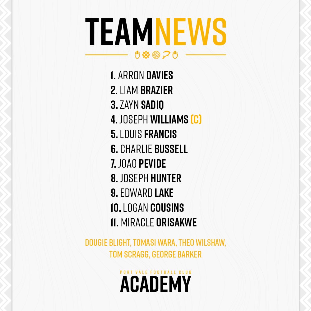 TEAM NEWS 📰

This is how our young Valiants line up to take on Carlisle United this afternoon.

#PVFCAcademy