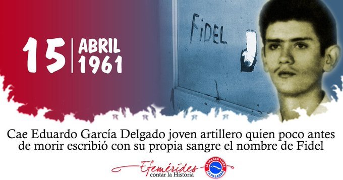 Joven artillero que herido de muerte escribió con su propia sangre "#Fidel". #64AñosDeGirón #IslaDeLaJuventud #SentirPinero