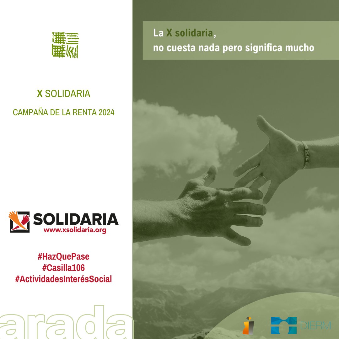 arada_Ing's tweet photo. Este año, en tu declaración de la renta, marca la X Solidaria.
No pagas más ni te devuelven menos, pero sí ayudas a quienes más lo necesitan.

🟢 En Arada Ingeniería apoyamos esta causa.

#XSolidaria #CampañaRenta2024 #IngenieríaConValores https://t.co/8m6usvYT5b