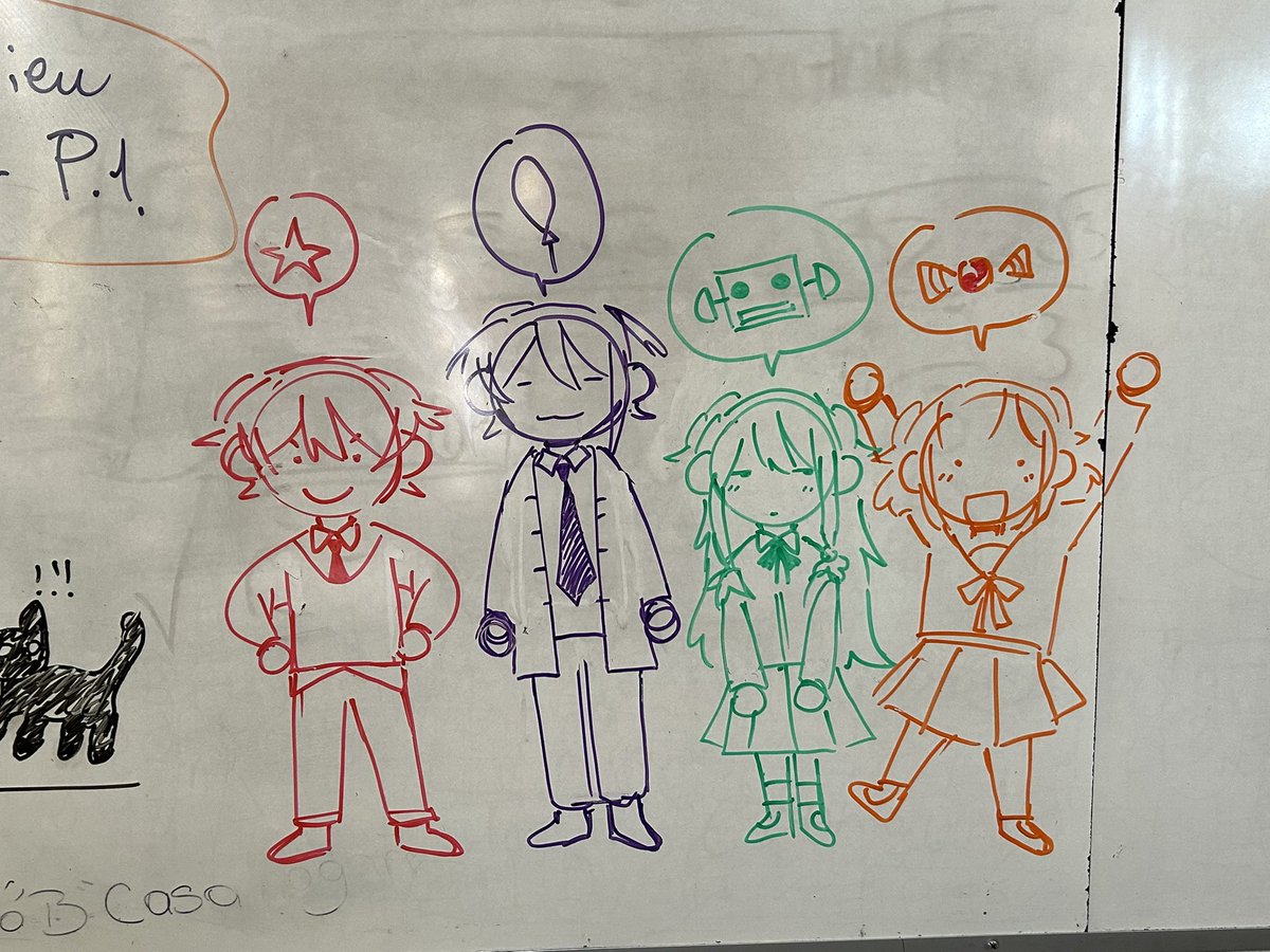 The 4 aliens are speaking something