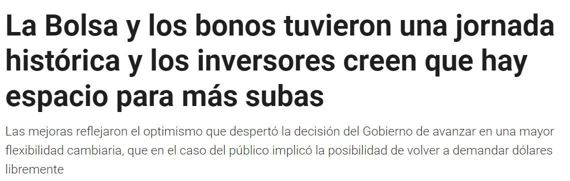 "El mercado le soltó la mano a Milei" by Chouza
El mercado:
