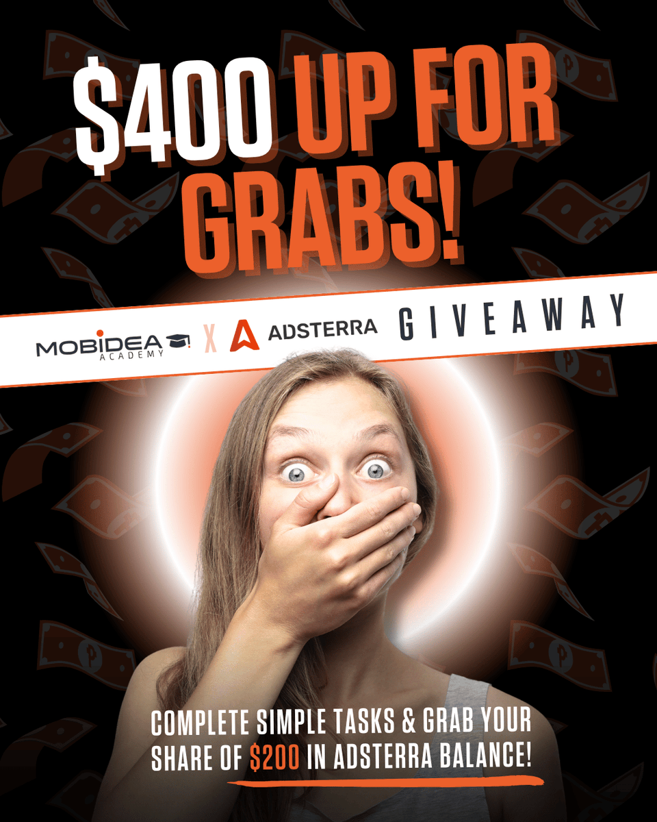 🚨 Win FREE Ad Credits!

Mobidea Academy &amp; <a href="/AdsterraNetwork/">Adsterra</a> are giving away $400 in ad balance 🎯

🏆 Top prize: $200
✅ More tasks = more chances to win!
⏳ Ends May 15 – don’t miss out!
👉 gleam.io/DgIKq/mobidea-…

#mobidea #giveaway #adsterra #affiliatelife #contest