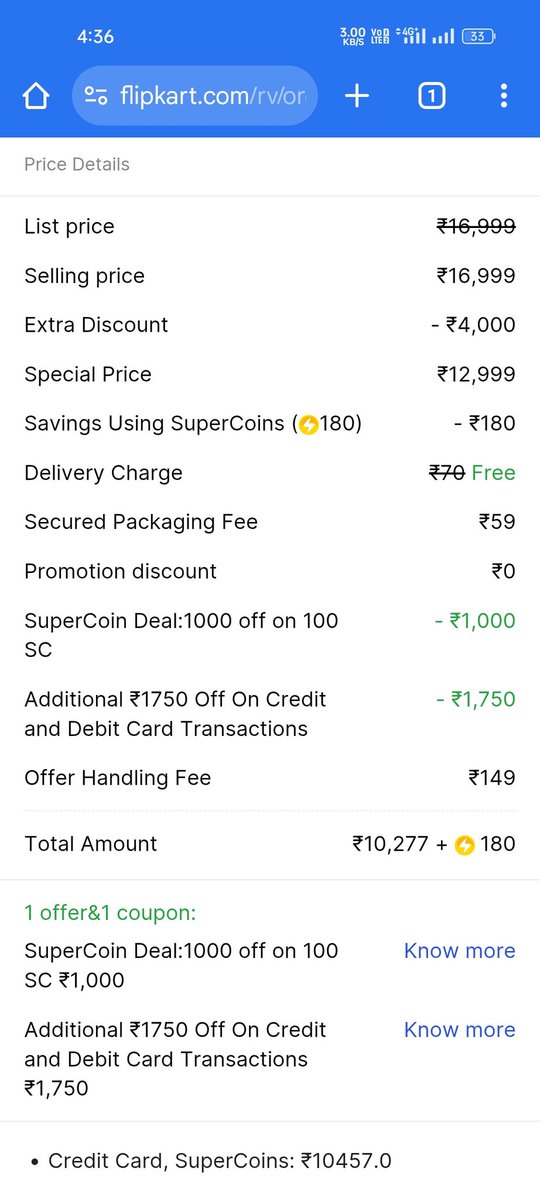 imanojchoudhari's tweet photo. @Flipkart @flipkartsupport I have a VIP account so at least I have to bear these charges

Whatever I did not save through VIP Membership, I paid more charges than that in this order https://t.co/kGn5FJTYPW