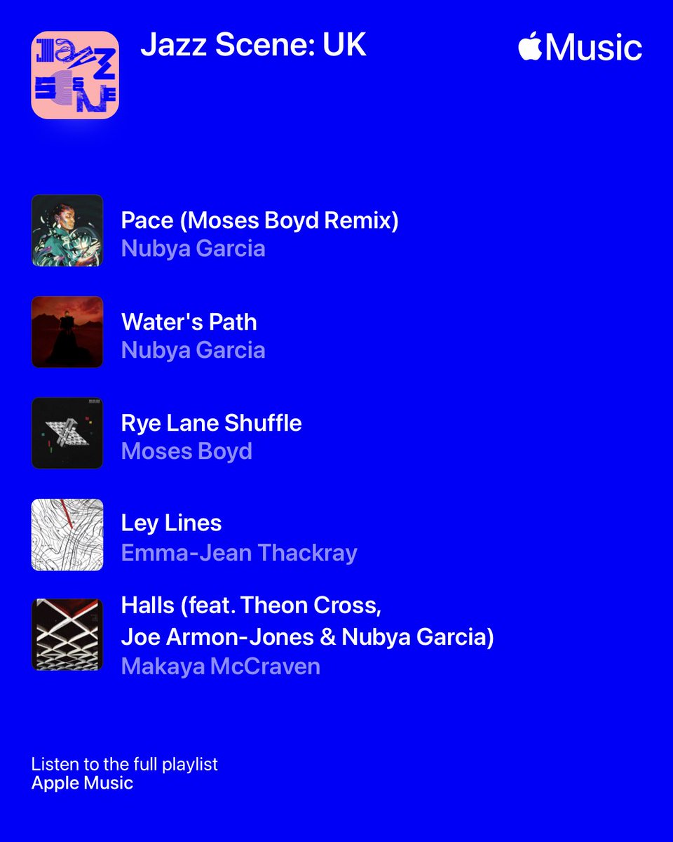 Nubya Garcia (@nubya_garcia) on Twitter photo whilst I’ve been on tour I’ve put together a takeover playlist for <a href="/AppleMusic/">Apple Music</a> Jazz Scene UK, celebrating some of my favourite artists and sounds of my city, London ✨
happy jazz appreciation month x apple.co/JazzScene-NG whilst I’ve been on tour I’ve put together a takeover playlist for <a href="/AppleMusic/">Apple Music</a> Jazz Scene UK, celebrating some of my favourite artists and sounds of my city, London ✨
happy jazz appreciation month x apple.co/JazzScene-NG