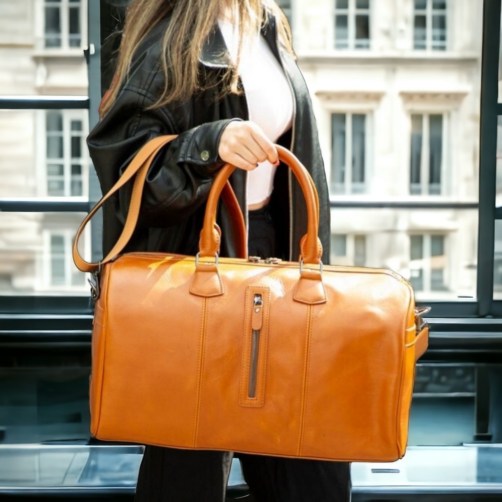 Deri  seyahat çantası