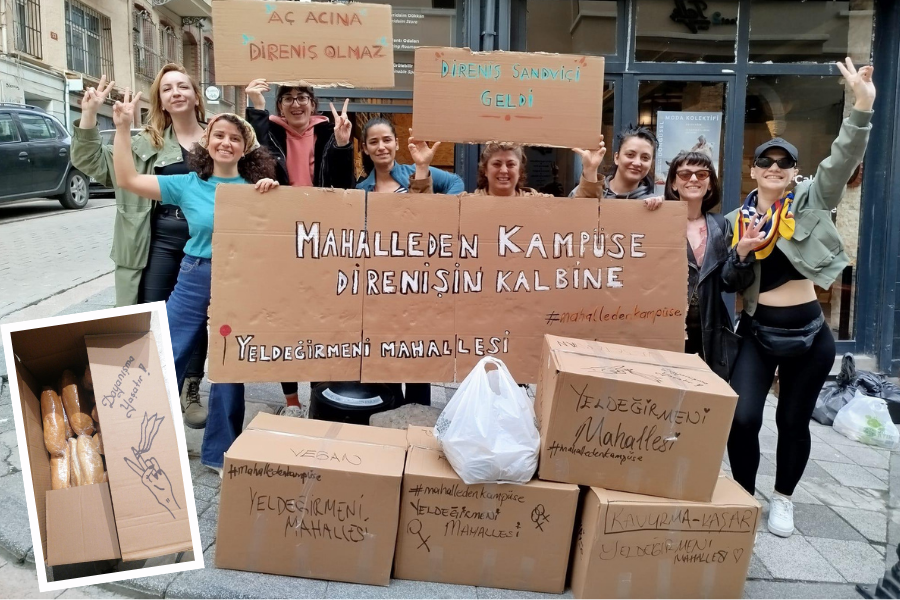 "Mahalledeki kadınlar olarak gündüzleri sandviç yaptık. Mahalledeki esnaf malzeme desteği verdi. Bir başkası arabasını ayarladı, götürdük üniversite kapısına. Kim ne yapabiliyorsa, nasıl yardımcı olabiliyorsa…"

✒️Sedef Akçay yazdı...
ekmekvegul.net/dergi/yasasin-…