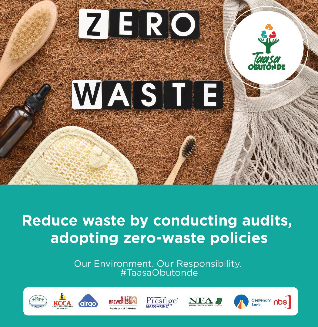 ZERO WASTE starts with YOU.

Protect the environment by reducing waste through regular audits and adopting zero-waste policies.

#TaasaObutonde #15MillionTrees