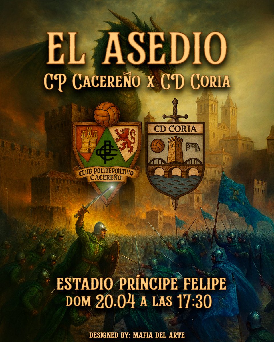 CP Cacereño (@cpcacerenosad) on Twitter photo ⚔️ 𝓔𝓛 𝓐𝓢𝓔𝓓𝓘𝓞 ⚔️
💚 Promoción de entradas 2⃣✖️1⃣ para abonados disponible hoy y mañana.
©️ <a href="/mafiadelarte/">Mafia del arte Audiovisual</a>
#ElDerbiCacereño #CacereñoCoria
#LaOrdenDelDecano ⚔️ 𝓔𝓛 𝓐𝓢𝓔𝓓𝓘𝓞 ⚔️
💚 Promoción de entradas 2⃣✖️1⃣ para abonados disponible hoy y mañana.
©️ <a href="/mafiadelarte/">Mafia del arte Audiovisual</a>
#ElDerbiCacereño #CacereñoCoria
#LaOrdenDelDecano