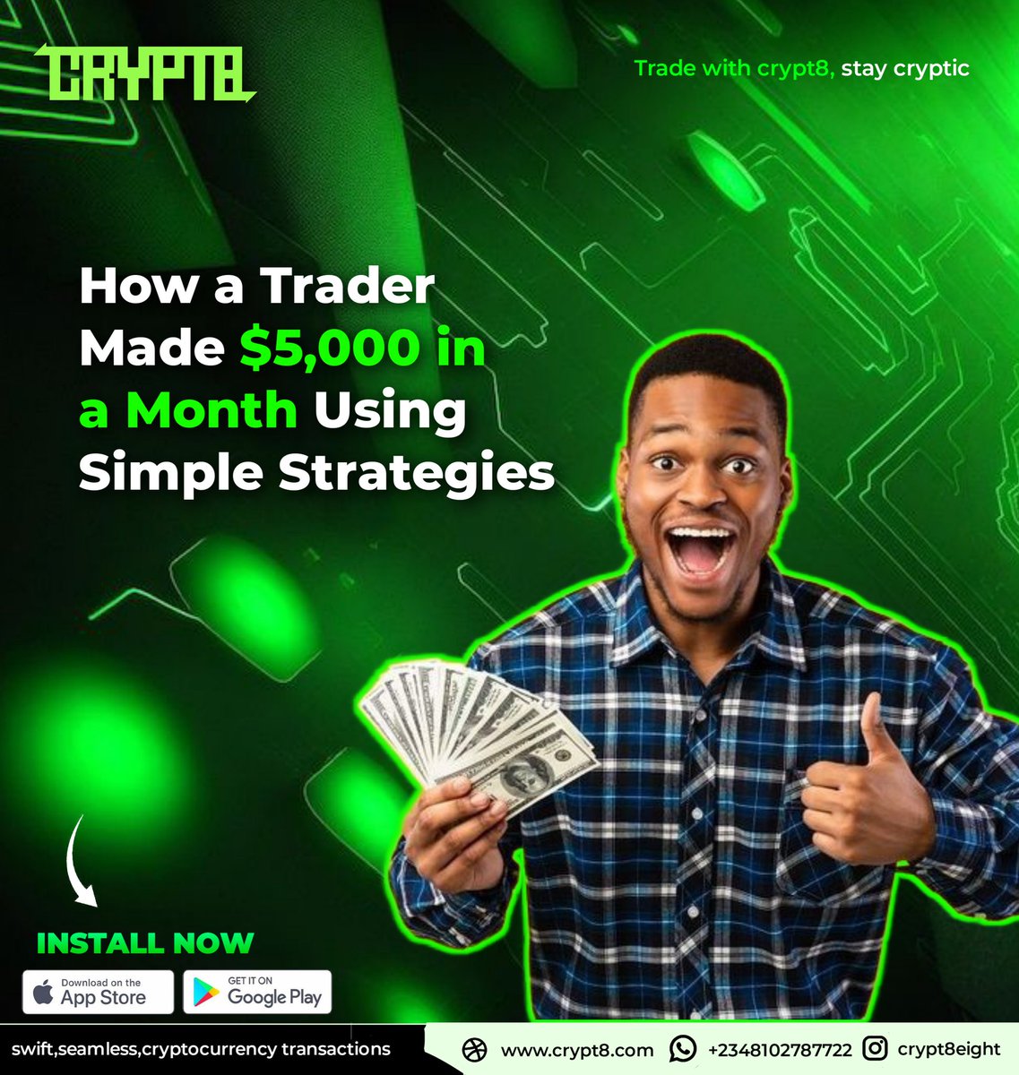 Crypt8eight's tweet image. Success leaves clues!
Learn the secrets behind a trader’s \$5K profit in just one month. 📊

instagram.com/p/DIdzoJes4Ly/…