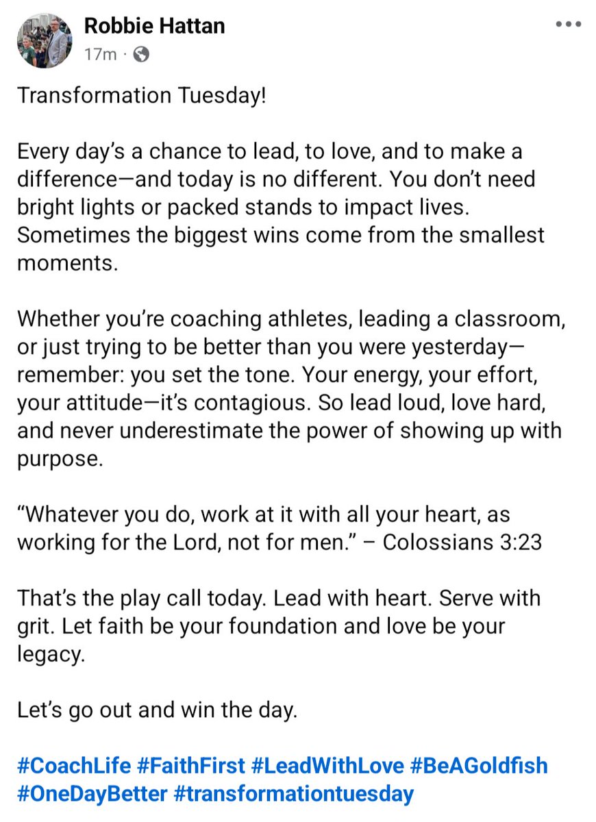 Coach Hattan (@coachhattan) on Twitter photo 