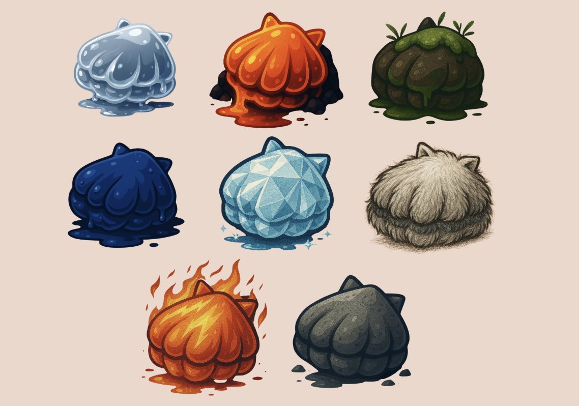 💧🔥🪨Scallop Elements - Which Scallop type are you picking?