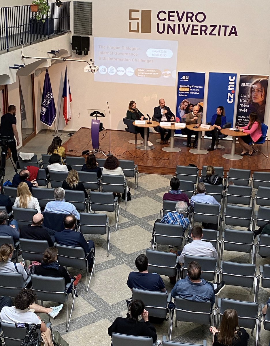 gabischittek's tweet photo. Some pics from last week's #ICANN pre-event in Prague, where I had the opportunity to present & discuss ICANN, Multistakeholderism & Internet Governance challenges. Many thanks to @EUregistry @CZ_NIC @internetsociety @IGFCzechia & CEVRO University for a really great afternoon! https://t.co/Pb9OVvas2Y