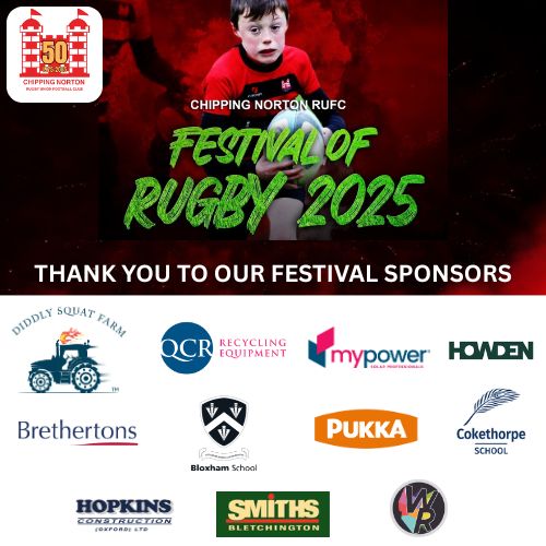 With our Festival fast approaching on 27th April, we want to say a huge thanks to the sponsors who help to make it all possible. 👏🏉