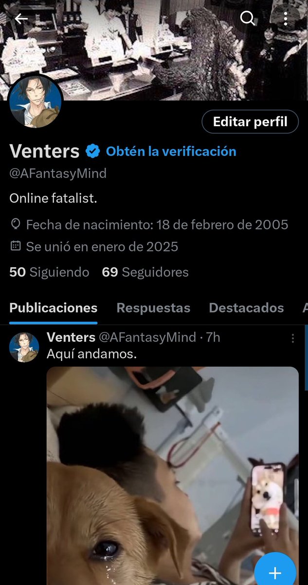 Recordatorio de mudanza de cuenta a <a href="/AFantasyMind/">Venters.</a>
