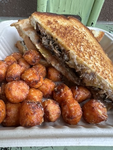 We're closed today as we make final preparations for our NEW MENU!!! Come taste &amp; see what the hype has been all about starting tomorrow! 

We're just going to leave this Beefy Grilled Cheese and Sweet Tater Tots here too...

See you all this week!!