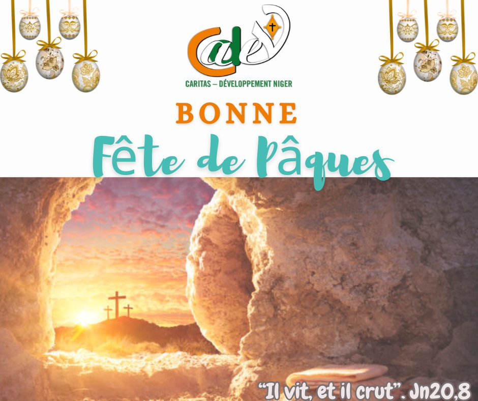 À l’occasion de la fête de la résurrection, CADEV-Niger vous souhaite une bonne fête de Pâques. Que Dieu Tout Puissant nous accorde la paix.