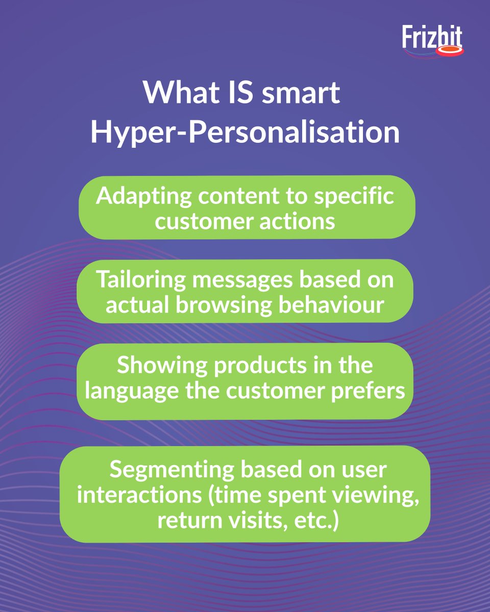 Generic marketing = lost customers.

Companies using AI-powered hyper-personalisation see 40% more revenue (McKinsey).

What personalisation tactics are working for your brand?

Read more here: frizbit.com/blog/ai-powere…

#HyperPersonalisation #AIMarketing