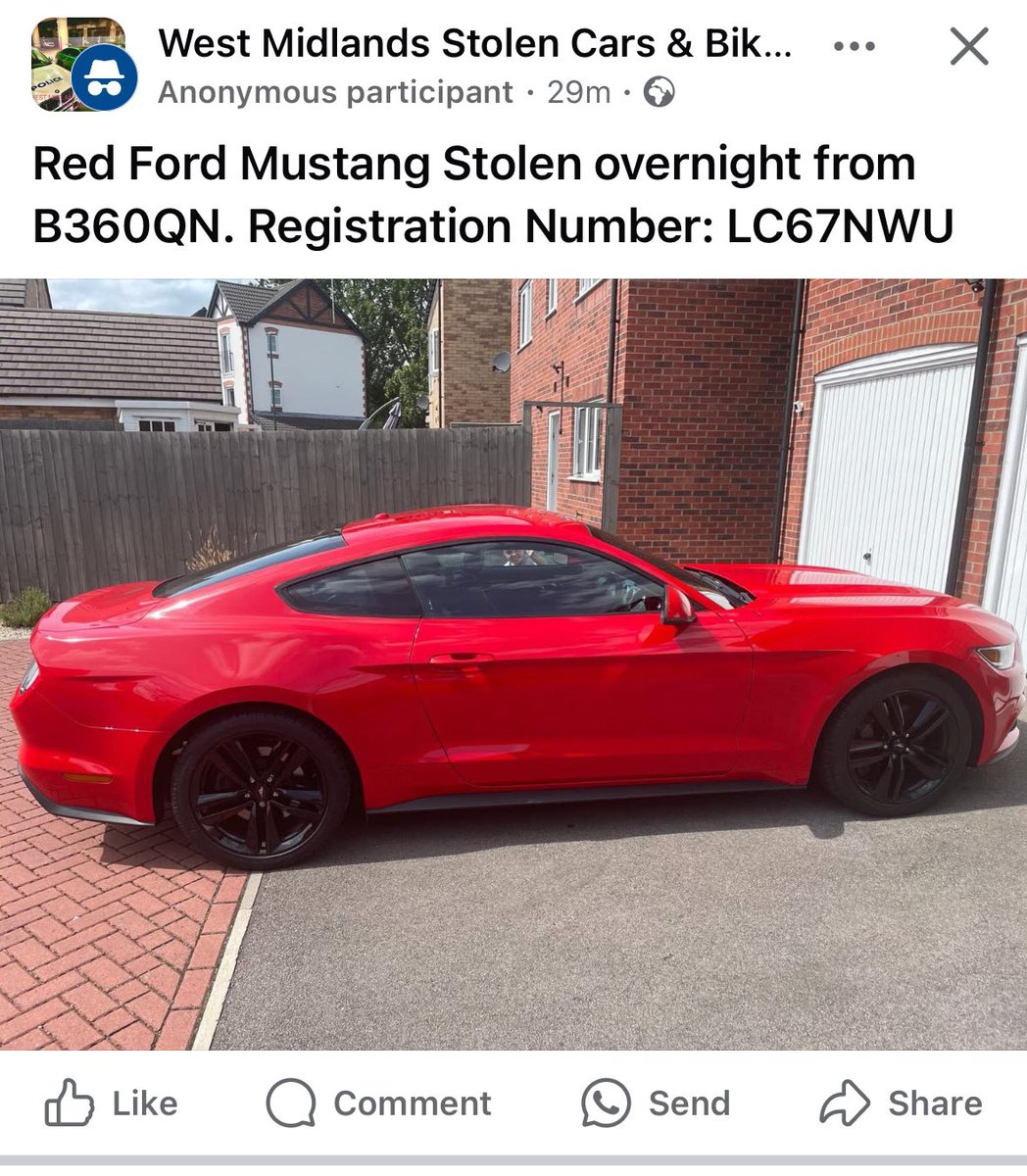 Stolen from smithswood castle Bromwich.