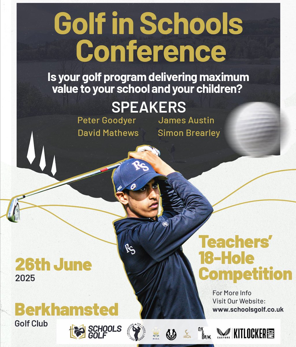SchoolsGolfTour (@schoolsgolf_uk) on Twitter photo Join us for the first annual Golf in Schools Conference <a href="/BerkhamstedGolf/">Berkhamsted Golf</a> on 26th June including 18 hole teacher competition! ⛳️📚 A must-attend event for educators, coaches & all stakeholders passionate about growing the game in schools. 🧑🏫 🏌️♂️ ☀️
#SchoolsGolf #GrowTheGame Join us for the first annual Golf in Schools Conference <a href="/BerkhamstedGolf/">Berkhamsted Golf</a> on 26th June including 18 hole teacher competition! ⛳️📚 A must-attend event for educators, coaches & all stakeholders passionate about growing the game in schools. 🧑🏫 🏌️♂️ ☀️
#SchoolsGolf #GrowTheGame