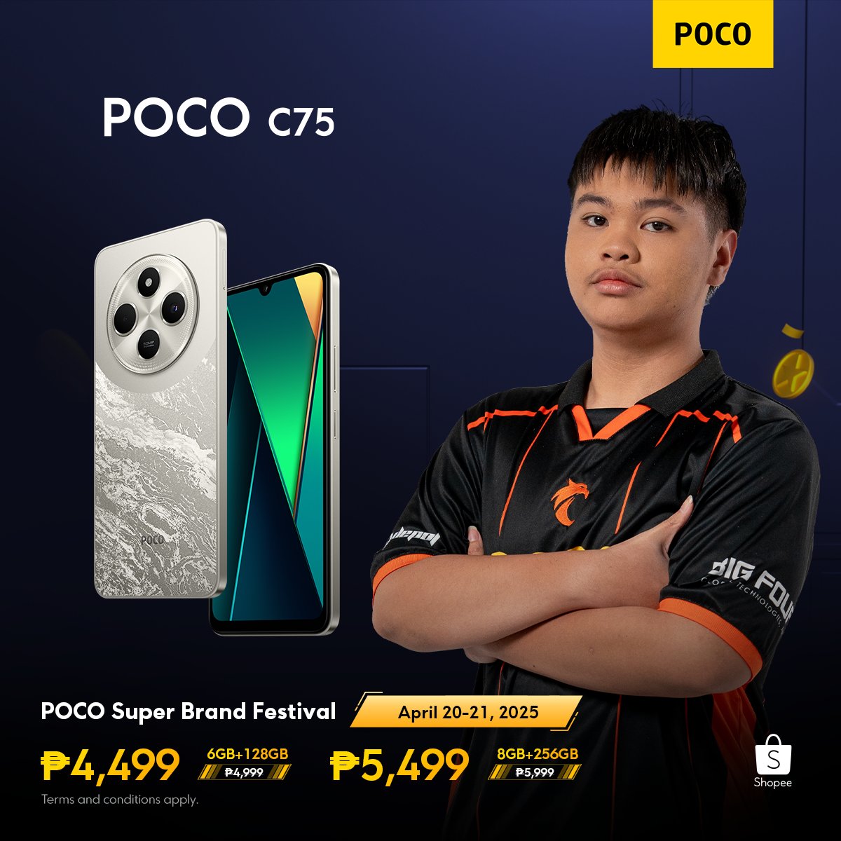 POCOPilipinas's tweet image. Get these Super Brand Festival deals on #POCOC61 and #POCOC75 on April 20-21 exclusively via Shopee!⚡ Price starts at P3,099. Don’t miss your chance to upgrade at a discounted price! 

🛒 Add to cart here ➡️ shopee.ph/pocoofficialst… 

#POCOSuperBrandFestival #ShopeeSuperBrandDay