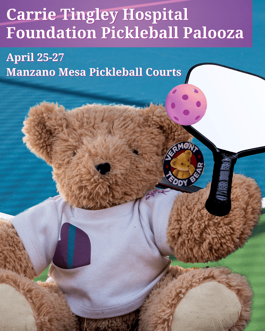 The <a href="/nmCTHF/">Carrie Tingley Hospital Foundation</a> Pickleball Palooza is coming to ABQ April 25–27 at the Manzano Mesa Pickleball Courts! Join fellow pickleball fans for a weekend of fun and competition, benefiting children at UNM Carrie Tingley Hospital.💖
Players 18+ can register at: heyor.ca/HFc7Ci